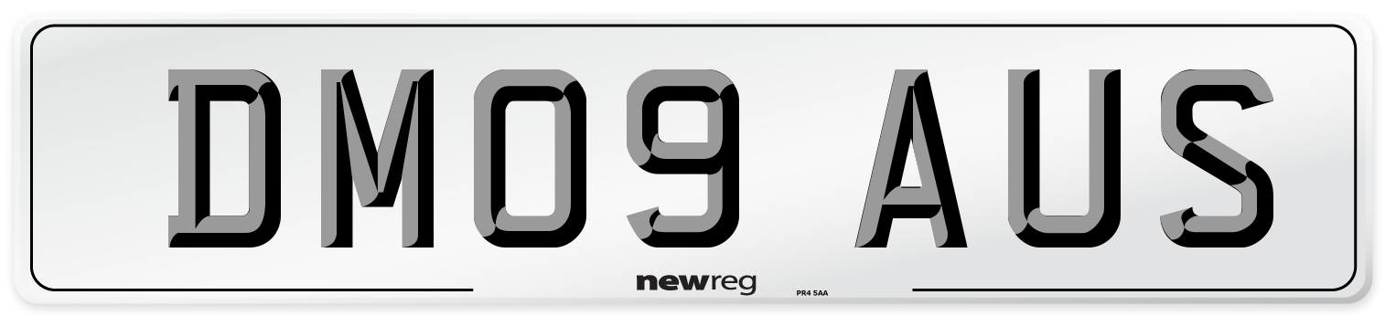 DM09 AUS Number Plate from New Reg